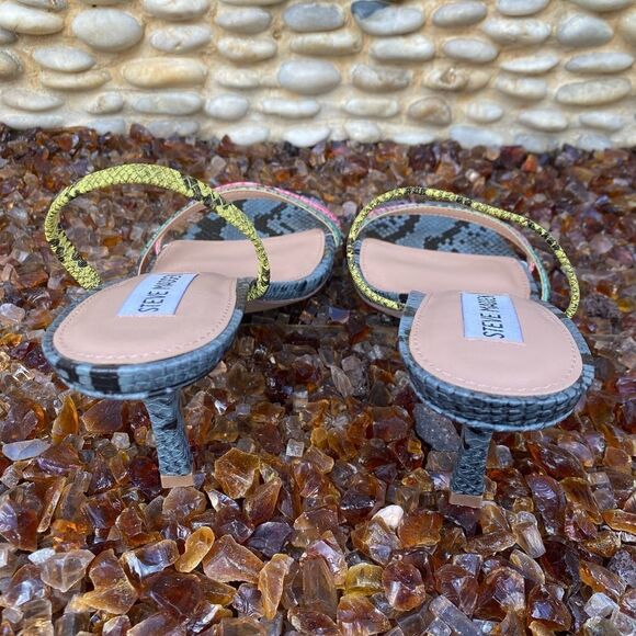 Steve Madden Loft Slide Sandals Multi Snake Print. Size 8. EUC! Animal Print - Picture 10 of 11